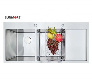 Évier de cuisine en acier inoxydable durable, cuve simple avec égouttoir pour usage domestique - Product Image 4