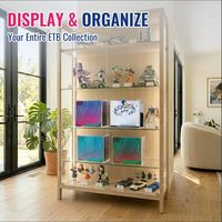 Boîte de présentation en acrylique transparente pour cartes à collectionner, boîte de protection anti-poussière, boîte de rangement, vitrine pour collectionneurs, vente en gros