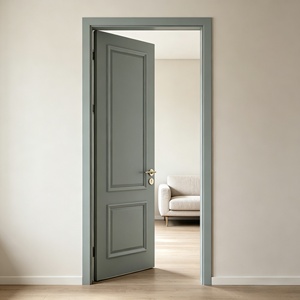 Puerta Interior de Madera Sólida de Diseño Moderno y Alta Calidad, Insonorizada e Impermeable, Prefabricada para Dormitorios y Apartamentos - Product Image 2