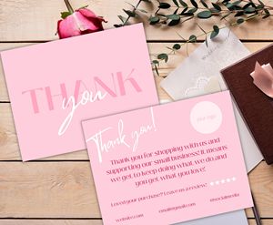 Cartes de remerciement personnalisées avec logo, cartes de vœux personnalisées pour clients professionnels - Product Image 1