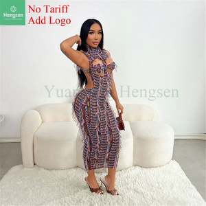 Nouvelles femmes sans manches creux robe mince <span class=keywords><strong>dos</strong></span> <span class=keywords><strong>nu</strong></span> robe mi-longue dames - Product Image 6