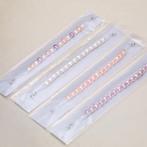 Bracelet en perles d'eau douce baroques en gros, design de tissage de perles plates, sélection en direct de Zhuji, accessoires - Product Image 4