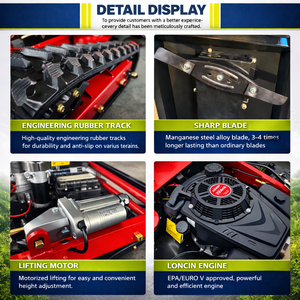 Tondeuse à gazon robotisée intelligente hybride essence-électrique 550 mm sans fil, coupe-<span class=keywords><strong>herbe</strong></span> à chenilles télécommandé - Product Image 2