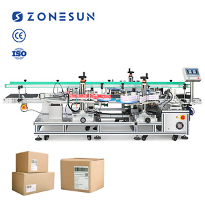 ZONESUN ZS-TB300T Applicateur automatique d'étiquettes adhésives pour boîtes plates, machine d'étiquetage des côtés et des coins des cartons sur trois faces - Product Image 1