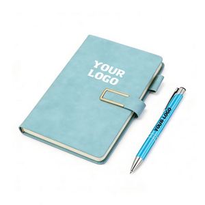 Logo <b>A5</b> Pu Leather Hardcover Gift Unique Notebook Journal Plan Book Custom Promotional Gifts - Product Image 1