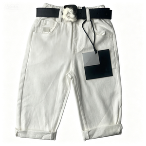 Pantalones Casuales Ligeros de Nailon/Algodón para Niños, Corte al Tobillo, Cintura Elástica Ultra Cómoda, Ajuste Holgado y Transpirable para la Escuela - Product Image 1