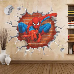 Marvel Spider-Man Muurtattoo Met 3D Augmented Reality Interactie Marvel Room Decor Marvel Muurtattoo Stickers Decor