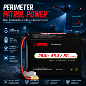 VIWIPOW Grosir Baterai Drone 28000mAh 55.3V 5C untuk Perlindungan Tanaman Pertanian/Keamanan UAV Paket Baterai OEM ODM - Product Image 3