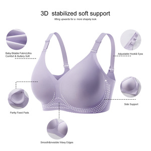 Soutien-gorge push-up sans couture, une pièce, à couvrance totale, sans armatures, avec bretelles réglables et dos en U, en gelée, avec coussinets amovibles – Vente en gros - Product Image 4