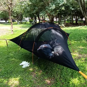 Barraca suspensa para acampamento ao ar livre, rede suspensa para viagens, casa na árvore, barracas para 2 pessoas