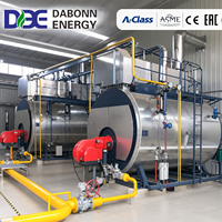 Chaudière à vapeur horizontale compacte à gaz GPL 1t/h 2t/h 3T/h pour usine textile, système de contrôle automatique, conforme ASME
