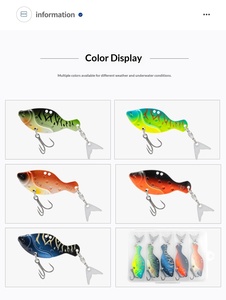 Set di 5 Esche Artificiali in Lega di Zinco <span class=keywords><strong>con</strong></span> Ganci per <span class=keywords><strong>Pesca</strong></span> in Fiume, Lago e Torrente - Product Image 2