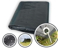 Bâche en PE enduite imperméable pour camion, transparente avec œillets, en plastique robuste, couleurs rose, bleu, orange, noir, blanc