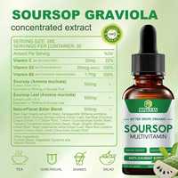 Gouttes multivitaminées de corossol OEM/ODM – Liquide oral antioxydant pour la défense, l'amélioration de l'énergie, la résilience immunitaire et le soutien de la vitalité