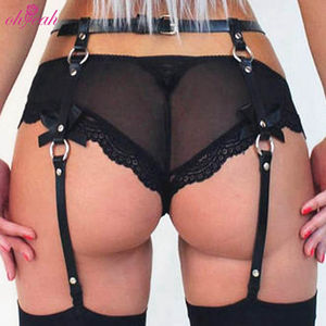 Liga de pierna sintética para mujer, arnés de cuero, Bondage, Roleplay, BDSM, color negro, venta al por mayor, Bondage sexual - Product Image 4