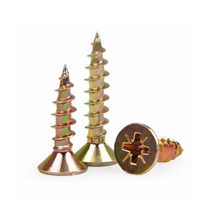 Vis autotaraudeuses en acier au carbone plaqué zinc jaune, tête Phillips, vis à bois pour la construction - Product Image 4