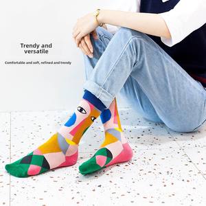 Automne Hiver Mi-Mollet Crazy Chaussettes pour Hommes et Femmes <span class=keywords><strong>Amazon</strong></span> Cross-Border Trendy Ins <span class=keywords><strong>Bas</strong></span> Wholesale High Crew - Product Image 2
