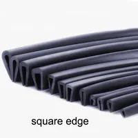 Perfil en U de PVC Extruido de Alta Calidad para Sellado de Bordes de Ventanas Corredizas, Color Negro, Personalizado