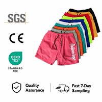 Trajes de Baño Casuales Personalizados para Hombre, Secado Rápido, Spandex/Algodón, Cintura Elástica con Cordón, Más de 10 Colores, Shorts de Playa, Logotipo Personalizado al por Mayor