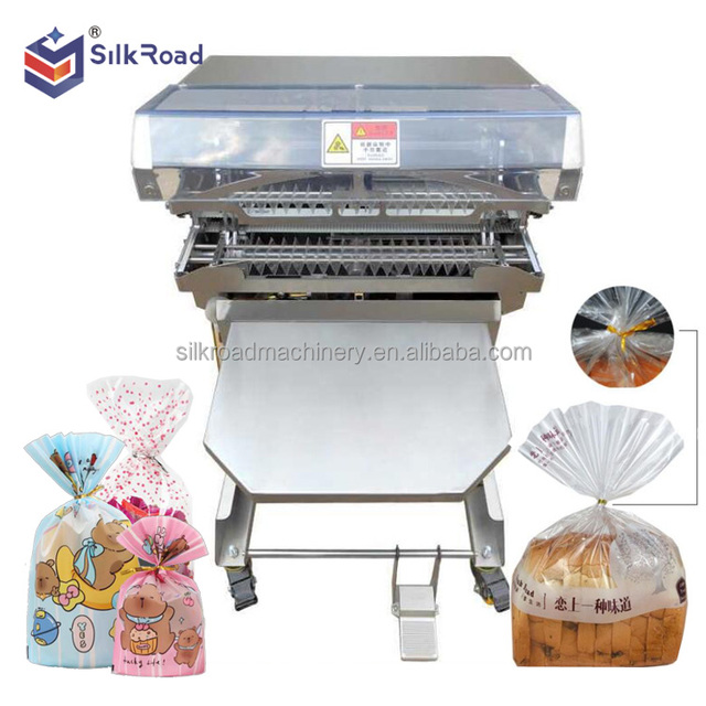 Fan-shaped Flower Tying Machine Bread Candy Toast Pastry Food Bag Folding and Tying Machine Gold Thread Sealing Machine