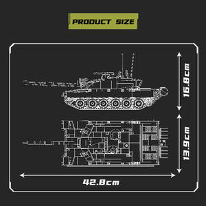 20037 Mould King - Tanque de Batalla Principal Challenger-2 Militar, Bloques de Construcción Técnicos, Control Remoto por Aplicación, Juego de Bloques de Construcción de Batalla - Product Image 6