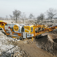 Concasseur à mâchoires mobile pour carrière de pierres, machine de concassage pour granit et minerai d'or