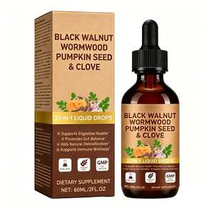 Complément alimentaire végétalien 100 % naturel Coreal : Gouttes buvables de noix noires et d'armoise avec graines de citrouille - Product Image 1