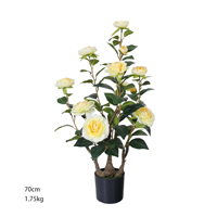 Camélia en plastique, verdure artificielle pour l'extérieur et l'intérieur, décoration de bureau, jardin, décoration de la maison, faux arbres, plantes artificielles