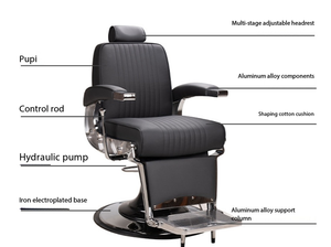 Sillón de Barbero Retro para Peluquería, Silla Elevadora para Corte de Pelo en Salón de Belleza Masculino - Product Image 6