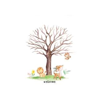 Livre de Messages pour Révélation de Sexe (Garçon ou Fille) avec <span class=keywords><strong>Empreinte</strong></span> Digitale, Décoration de Baby Shower, Tableau de Messages - Product Image 6