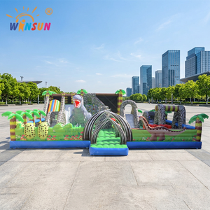 Castillo Inflable Grande de Dinosaurio WINSUN, Castillo Hinchable de Dinosaurio, Trampolín Inflable de PVC - Product Image 1