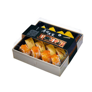 Sweet cookies black chocolate luxury custom food cake wood box packaging