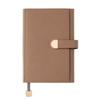 Carnet personnalisé A5 N5074 à motif litchi, en similicuir épaissi, pour réunions d'affaires