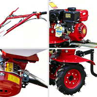 Mini tracteur à main 7 CV avec motoculteur rotatif, multifonctionnel, à essence, deux roues, pour vergers, jardins et fermes