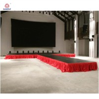 Scène portable en aluminium Shinestage, plateforme pliable avec plateau en verre, scène événementielle détachable pour concerts en plein air, mariages, expositions