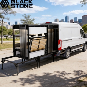 Module de bureau portable pour fourgonnette avec rangements organisés, sièges et espace de travail mobile professionnel - Product Image 1