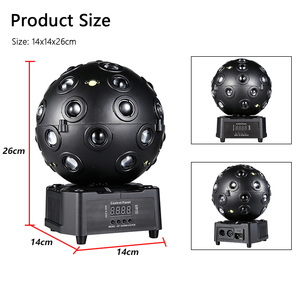 Kompakte Rotierende <span class=keywords><strong>Magic</strong></span> Ball Bühnenbeleuchtung mit IR-Fernbedienung und DMX512-Steuerung, 33x3W + 6x5W LED Multi-Beam Strobe-Effekt für Nachtclubs und DJs - Product Image 4