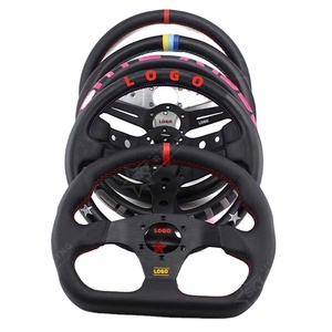 Volante Deportivo en Forma de D, de Cuero, para Automóviles, Volantes Deportivos para Autos, Volante de Fibra de Carbono - Product Image 1
