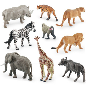 Modelli di animali sudafricani Xinhen per simulazioni transfrontaliere: zebra, leone, giena maculata, rinoceronte bianco, bufalo, tigre - Product Image 3