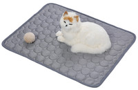 Puda Tapis rafraîchissant d'été pour animaux de compagnie, personnalisable, en tissu CoolCore Ice Silk, carré uni, pour chats et chiens, tailles XS-XXL, produit phare