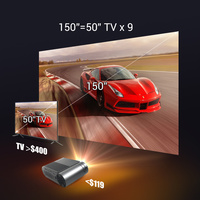 Projecteur vidéo LED K9 1080P pour cinéma maison, 300 lumens, compatible Wi-Fi pour cinéma 3D, équipement de présentation LCD multi-écrans