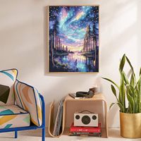 Kits de peinture au diamant pour adultes - Ensemble complet de peinture au diamant pour de magnifiques décorations murales et décorations intérieures