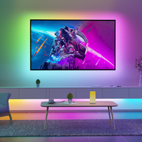 Boîte de synchronisation HDMI 2.0 intelligente Joystar, rétroéclairage ambiant pour TV, prend en charge 4K 60Hz, 60 LED/m, 2m RGBIC, kits de bande lumineuse LED 12V pour TV de 34 pouces