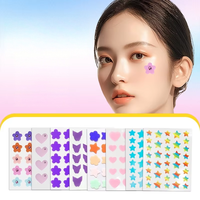 Plester Jerawat OEM Lembaran Penuh Bentuk Bintang, Hati, dan Bunga Mikrokristal, Stiker Jerawat Besar Buatan Cina, Umur Simpan 3 Tahun
