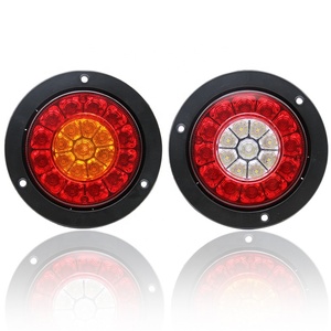 Nhà Máy Bán buôn 12V 24V 4 "Vòng LED Đèn đuôi với tín hiệu lần lượt sao lưu đảo ngược đèn 21led không thấm nước dừng phanh chạy La - Product Image 1