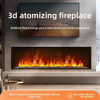 Cheminée à vapeur d'eau 4D encastrée, cheminée intelligente à ultrasons avec flamme LED pour la décoration du salon à la maison, humidificateur