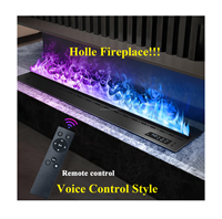 Cheminée Électrique à Décor de Flamme Led Murale Réglable et Personnalisée avec Télécommande Chauffe-Cheminée à Vapeur à Vapeur d'Eau