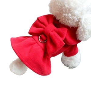 Robe pour chien de compagnie, jupe rouge à lacets, coupe princesse, pour Teddy, Pomeranian, Bichon Frise, vêtements d'automne et d'hiver - Product Image 5
