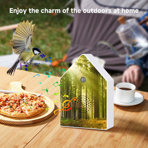 Thông Minh Chim Âm Thanh Hộp Với Ánh Sáng Chuyển Động Kích Hoạt Không Dây Chim Gọi Hộp Tùy Chỉnh In Ấn Mô Hình Hoa Cỏ - Product Image 2