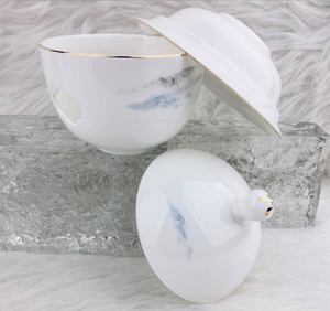 Nouvel ensemble de vaisselle en céramique de style chinois de 72 pièces, motif végétal, en porcelaine fine, idéal pour l'inauguration de la maison - Product Image 1